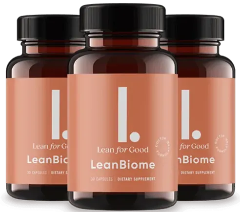 LeanBiome official supplement bottles gut health probiotic weight loss